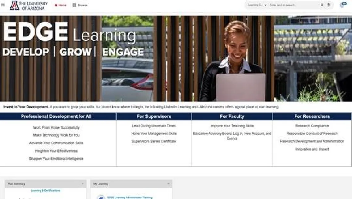 EDGE Learning homepage